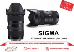 Lente Sigma DC 18-35mm. f/1.8 HSM Art para Canon